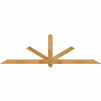 96"W x 28"H x 04"D x 4"F, 07/12 Pitch, Kennewick Rough Sawn Timber Gable Bracket, Western Red Cedar