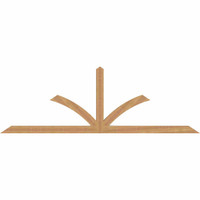 96"W x 32"H x 3 1/2"D x 3 1/2"F, 08/12 Pitch, Richland Smooth Timber Gable Bracket, Western Red Cedar