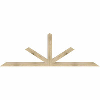96"W x 32"H x 04"D x 4"F, 08/12 Pitch, Saratoga Rough Sawn Timber Gable Bracket, Douglas Fir