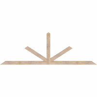 96"W x 32"H x 3 1/2"D x 3 1/2"F, 08/12 Pitch, Saratoga Smooth Timber Gable Bracket, Douglas Fir