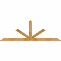 96"W x 32"H x 04"D x 4"F, 08/12 Pitch, Saratoga Rough Sawn Timber Gable Bracket, Western Red Cedar