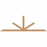 96"W x 32"H x 3 1/2"D x 3 1/2"F, 08/12 Pitch, Saratoga Smooth Timber Gable Bracket, Western Red Cedar
