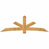 96"W x 32"H x 04"D x 6"F, 08/12 Pitch, Alberta Rough Sawn Timber Gable Bracket, Western Red Cedar