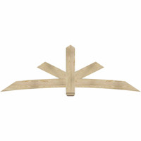 96"W x 32"H x 04"D x 6"F, 08/12 Pitch, Alberta Rough Sawn Timber Gable Bracket, Douglas Fir