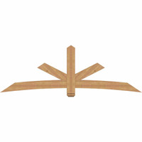 96"W x 32"H x 3 1/2"D x 5 1/2"F, 08/12 Pitch, Alberta Smooth Timber Gable Bracket, Western Red Cedar