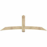 96"W x 32"H x 04"D x 6"F, 08/12 Pitch, Bellingham Rough Sawn Timber Gable Bracket, Douglas Fir