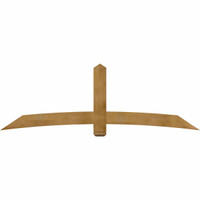 96"W x 32"H x 04"D x 6"F, 08/12 Pitch, Bellingham Rough Sawn Timber Gable Bracket, Western Red Cedar