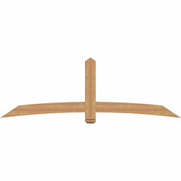 96"W x 32"H x 3 1/2"D x 5 1/2"F, 08/12 Pitch, Bellingham Smooth Timber Gable Bracket, Western Red Cedar