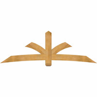 96"W x 32"H x 04"D x 6"F, 08/12 Pitch, Davenport Rough Sawn Timber Gable Bracket, Western Red Cedar
