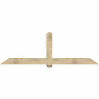 96"W x 32"H x 04"D x 6"F, 08/12 Pitch, Eugene Rough Sawn Timber Gable Bracket, Douglas Fir