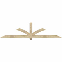 96"W x 24"H x 04"D x 4"F, 06/12 Pitch, Redmond Rough Sawn Timber Gable Bracket, Douglas Fir
