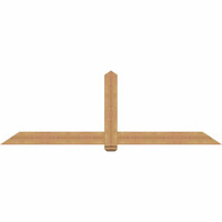 96"W x 32"H x 3 1/2"D x 5 1/2"F, 08/12 Pitch, Eugene Smooth Timber Gable Bracket, Western Red Cedar