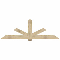 96"W x 32"H x 04"D x 6"F, 08/12 Pitch, Kennewick Rough Sawn Timber Gable Bracket, Douglas Fir