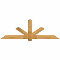 96"W x 32"H x 04"D x 6"F, 08/12 Pitch, Kennewick Rough Sawn Timber Gable Bracket, Western Red Cedar