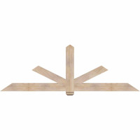 96"W x 32"H x 3 1/2"D x 5 1/2"F, 08/12 Pitch, Kennewick Smooth Timber Gable Bracket, Douglas Fir