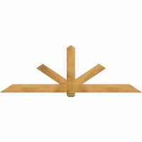 96"W x 32"H x 3 1/2"D x 5 1/2"F, 08/12 Pitch, Kennewick Smooth Timber Gable Bracket, Western Red Cedar