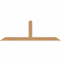 96"W x 32"H x 3 1/2"D x 5 1/2"F, 08/12 Pitch, Portland Smooth Timber Gable Bracket, Western Red Cedar