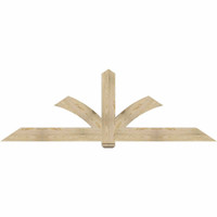96"W x 32"H x 04"D x 6"F, 08/12 Pitch, Redmond Rough Sawn Timber Gable Bracket, Douglas Fir
