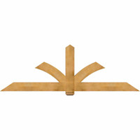 96"W x 32"H x 04"D x 6"F, 08/12 Pitch, Redmond Rough Sawn Timber Gable Bracket, Western Red Cedar