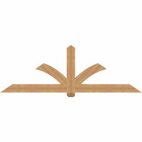 96"W x 32"H x 3 1/2"D x 5 1/2"F, 08/12 Pitch, Redmond Smooth Timber Gable Bracket, Western Red Cedar