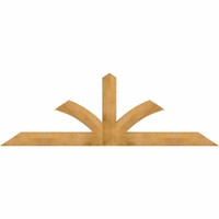 96"W x 32"H x 04"D x 6"F, 08/12 Pitch, Richland Rough Sawn Timber Gable Bracket, Western Red Cedar