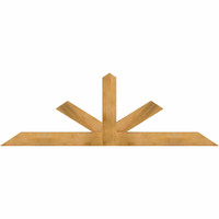 96"W x 32"H x 04"D x 6"F, 08/12 Pitch, Saratoga Rough Sawn Timber Gable Bracket, Western Red Cedar
