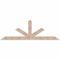 96"W x 32"H x 3 1/2"D x 5 1/2"F, 08/12 Pitch, Saratoga Smooth Timber Gable Bracket, Douglas Fir