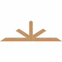 96"W x 32"H x 3 1/2"D x 5 1/2"F, 08/12 Pitch, Saratoga Smooth Timber Gable Bracket, Western Red Cedar