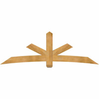 96"W x 32"H x 06"D x 6"F, 08/12 Pitch, Alberta Rough Sawn Timber Gable Bracket, Western Red Cedar