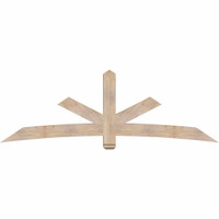 96"W x 32"H x 5 1/2"D x 5 1/2"F, 08/12 Pitch, Alberta Smooth Timber Gable Bracket, Douglas Fir