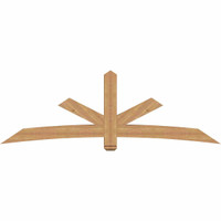 96"W x 32"H x 5 1/2"D x 5 1/2"F, 08/12 Pitch, Alberta Smooth Timber Gable Bracket, Western Red Cedar