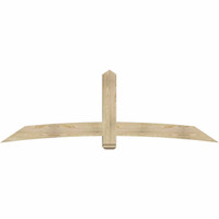 96"W x 32"H x 06"D x 6"F, 08/12 Pitch, Bellingham Rough Sawn Timber Gable Bracket, Douglas Fir