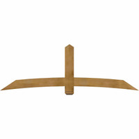 96"W x 32"H x 06"D x 6"F, 08/12 Pitch, Bellingham Rough Sawn Timber Gable Bracket, Western Red Cedar