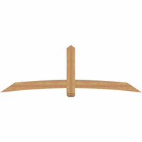 96"W x 32"H x 5 1/2"D x 5 1/2"F, 08/12 Pitch, Bellingham Smooth Timber Gable Bracket, Western Red Cedar