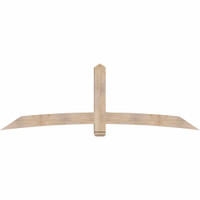 96"W x 32"H x 5 1/2"D x 5 1/2"F, 08/12 Pitch, Bellingham Smooth Timber Gable Bracket, Douglas Fir