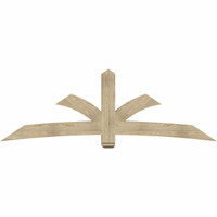 96"W x 32"H x 06"D x 6"F, 08/12 Pitch, Davenport Rough Sawn Timber Gable Bracket, Douglas Fir