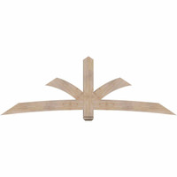 96"W x 32"H x 5 1/2"D x 5 1/2"F, 08/12 Pitch, Davenport Smooth Timber Gable Bracket, Douglas Fir