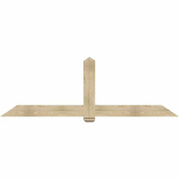 96"W x 32"H x 06"D x 6"F, 08/12 Pitch, Eugene Rough Sawn Timber Gable Bracket, Douglas Fir