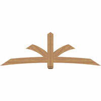 96"W x 32"H x 5 1/2"D x 5 1/2"F, 08/12 Pitch, Davenport Smooth Timber Gable Bracket, Western Red Cedar