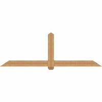 96"W x 32"H x 5 1/2"D x 5 1/2"F, 08/12 Pitch, Eugene Smooth Timber Gable Bracket, Western Red Cedar