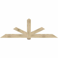 96"W x 32"H x 06"D x 6"F, 08/12 Pitch, Kennewick Rough Sawn Timber Gable Bracket, Douglas Fir