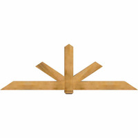 96"W x 32"H x 06"D x 6"F, 08/12 Pitch, Kennewick Rough Sawn Timber Gable Bracket, Western Red Cedar