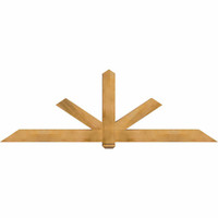 96"W x 32"H x 5 1/2"D x 5 1/2"F, 08/12 Pitch, Kennewick Smooth Timber Gable Bracket, Western Red Cedar