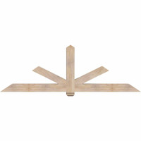 96"W x 32"H x 5 1/2"D x 5 1/2"F, 08/12 Pitch, Kennewick Smooth Timber Gable Bracket, Douglas Fir