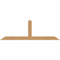 96"W x 32"H x 5 1/2"D x 5 1/2"F, 08/12 Pitch, Portland Smooth Timber Gable Bracket, Western Red Cedar