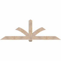 96"W x 32"H x 5 1/2"D x 5 1/2"F, 08/12 Pitch, Redmond Smooth Timber Gable Bracket, Douglas Fir