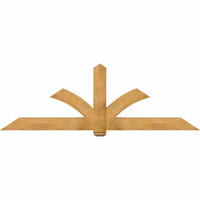 96"W x 32"H x 06"D x 6"F, 08/12 Pitch, Redmond Rough Sawn Timber Gable Bracket, Western Red Cedar