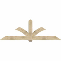96"W x 32"H x 06"D x 6"F, 08/12 Pitch, Redmond Rough Sawn Timber Gable Bracket, Douglas Fir