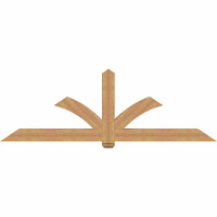 96"W x 32"H x 5 1/2"D x 5 1/2"F, 08/12 Pitch, Redmond Smooth Timber Gable Bracket, Western Red Cedar