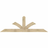 96"W x 32"H x 06"D x 6"F, 08/12 Pitch, Richland Rough Sawn Timber Gable Bracket, Douglas Fir